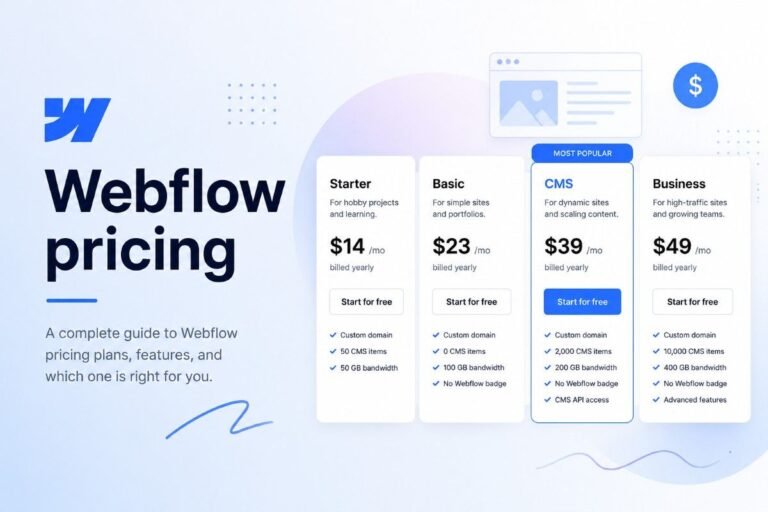 Webflow pricing
