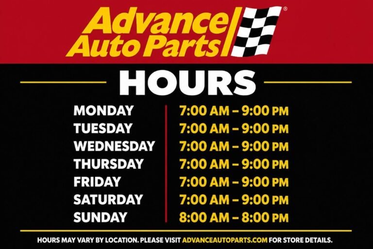 Advance Auto Parts hours