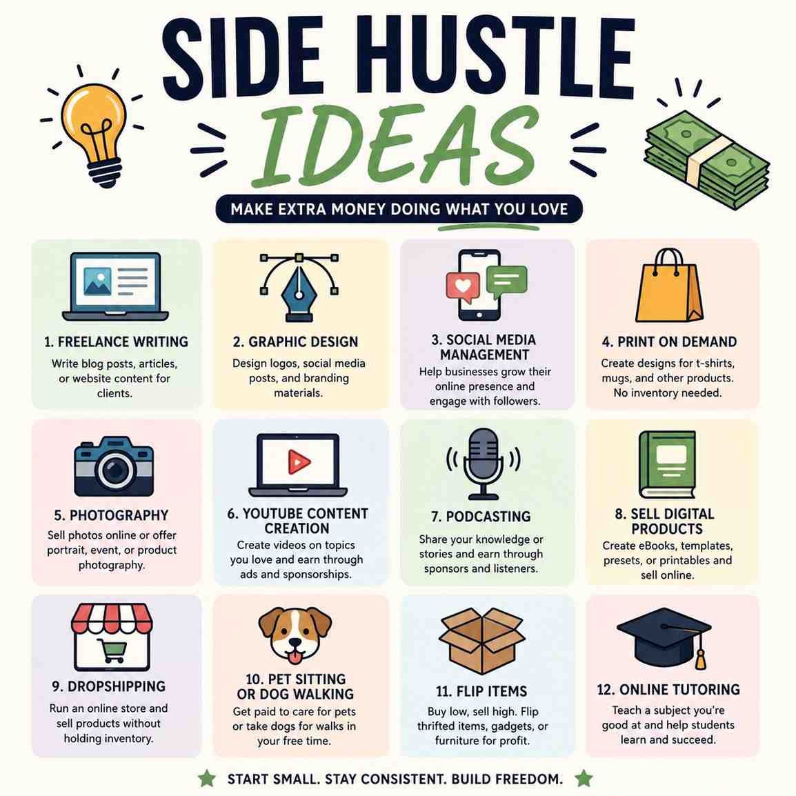25 Best Side Hustle Ideas to Make Extra Money in 2026 1 Side Hustle Ideas
