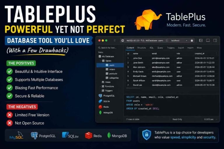 TablePlus Review: Powerful Yet Not Perfect Database Tool You’ll Love 1 TablePlus